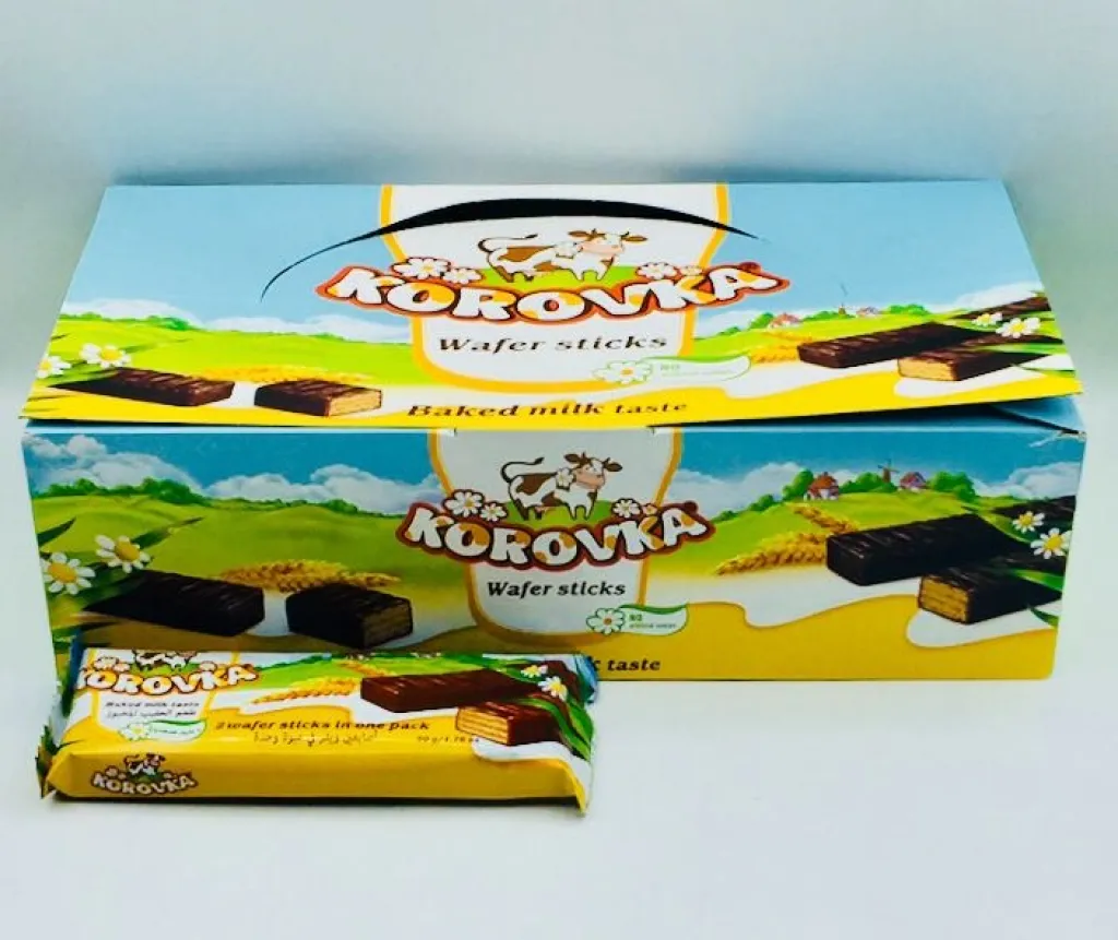 ويفر ستيكس كوروفكا بالشوكولاتة والحليب القاربه مستورد6×25×50g