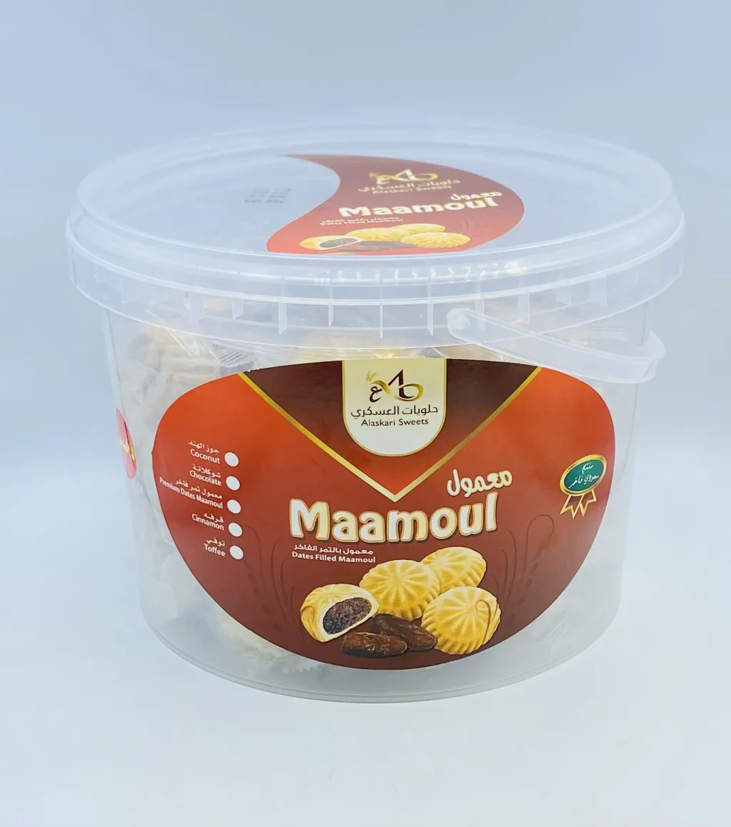 معمول حلويات عسكري بالتمر سطل كبير 1×1200جم