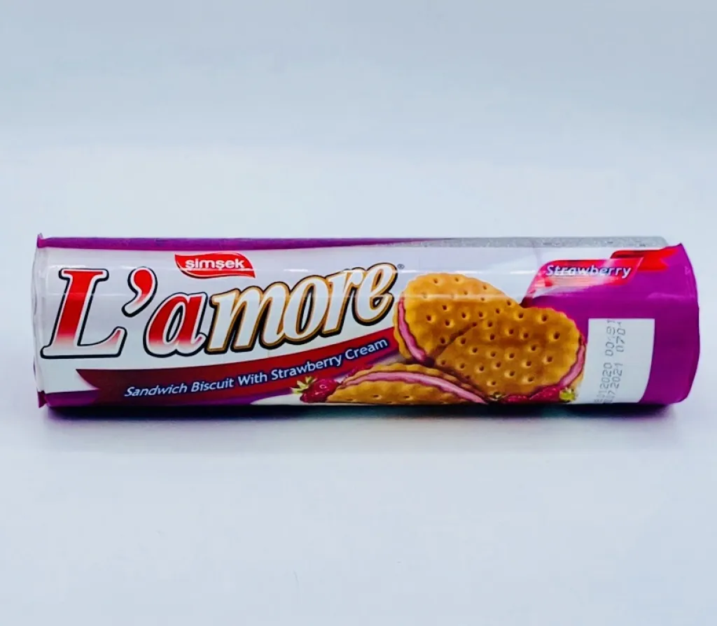 بسكويت لاموري ساندويش بالفراولة نيو بوي 24×150g