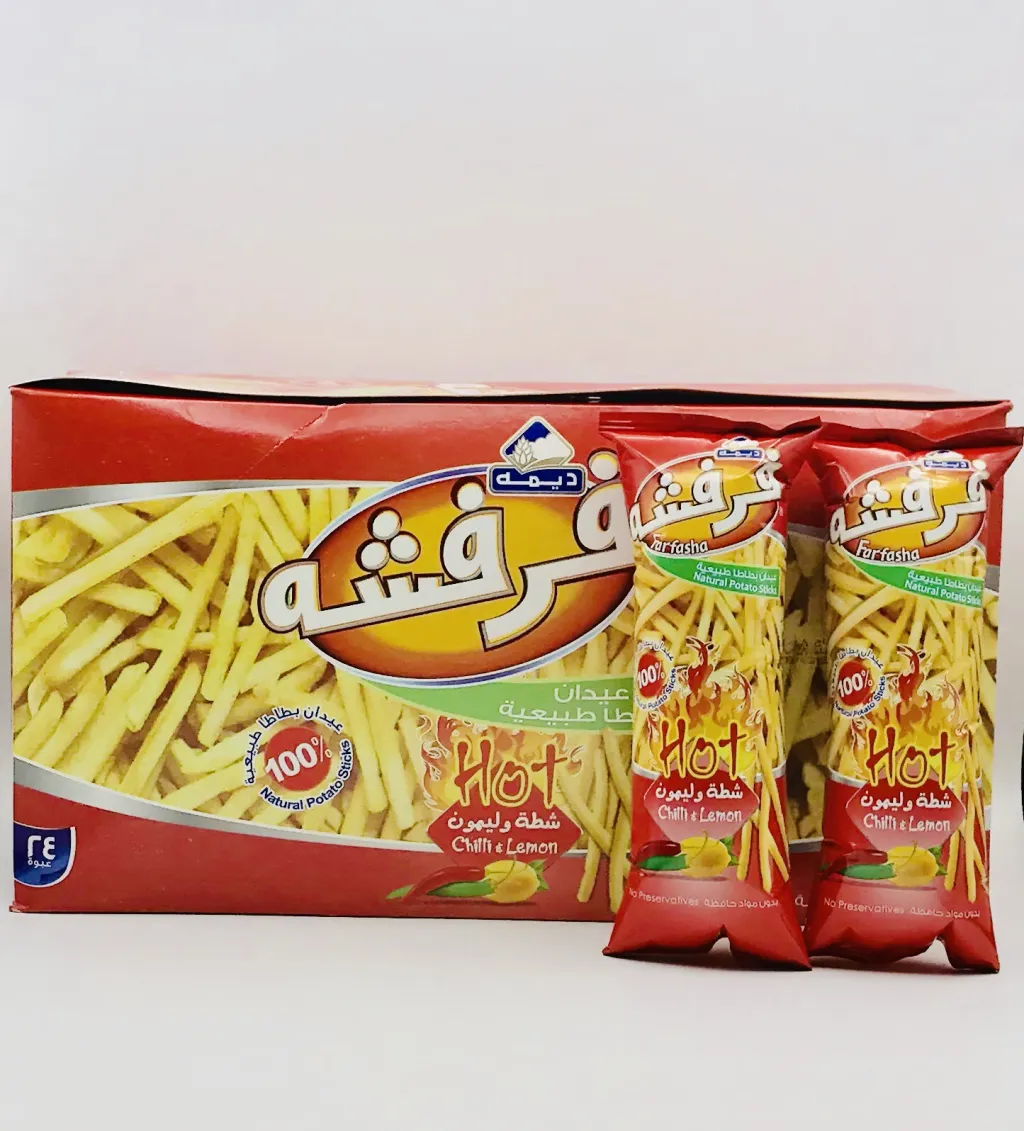 عيدان بطاطس فرفشه ديمة شطة وليمون  10×20