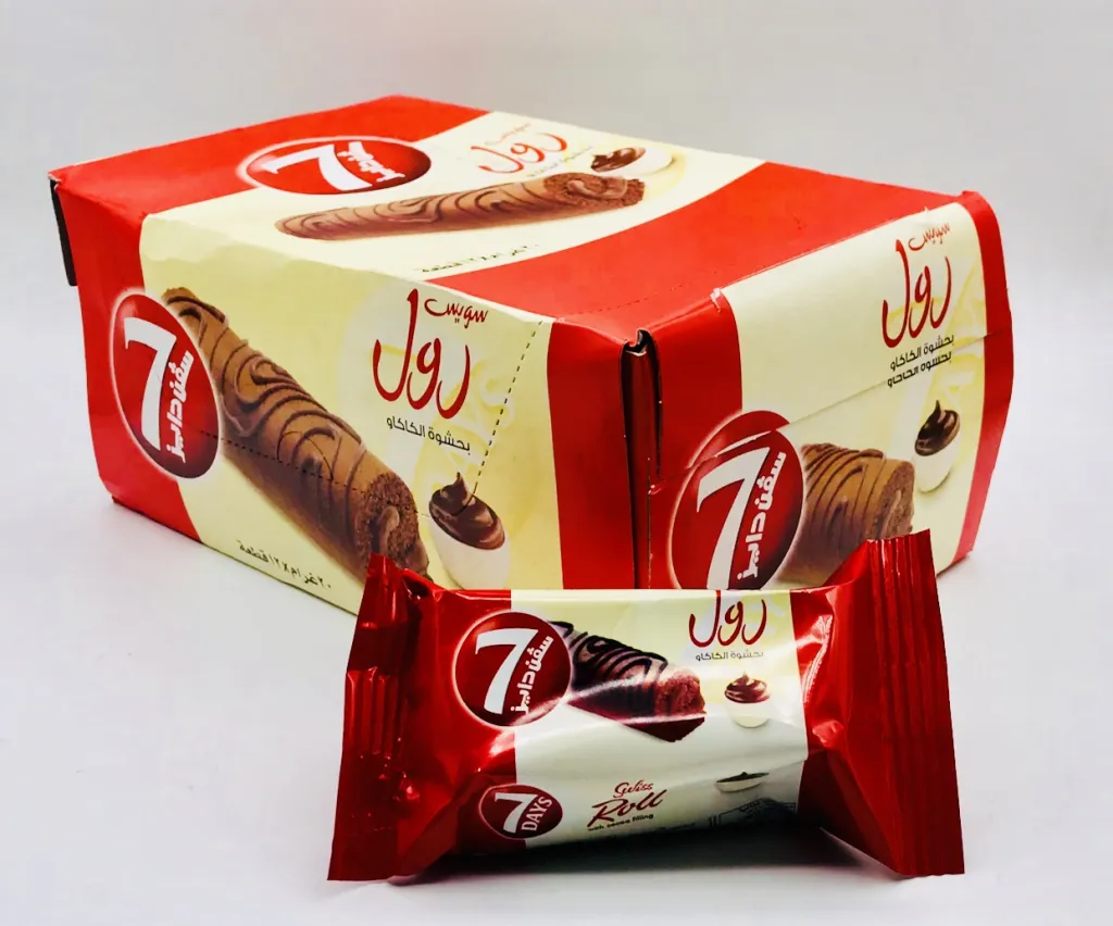كيك سفن دايز ميني رول بالكاكاو12x12
